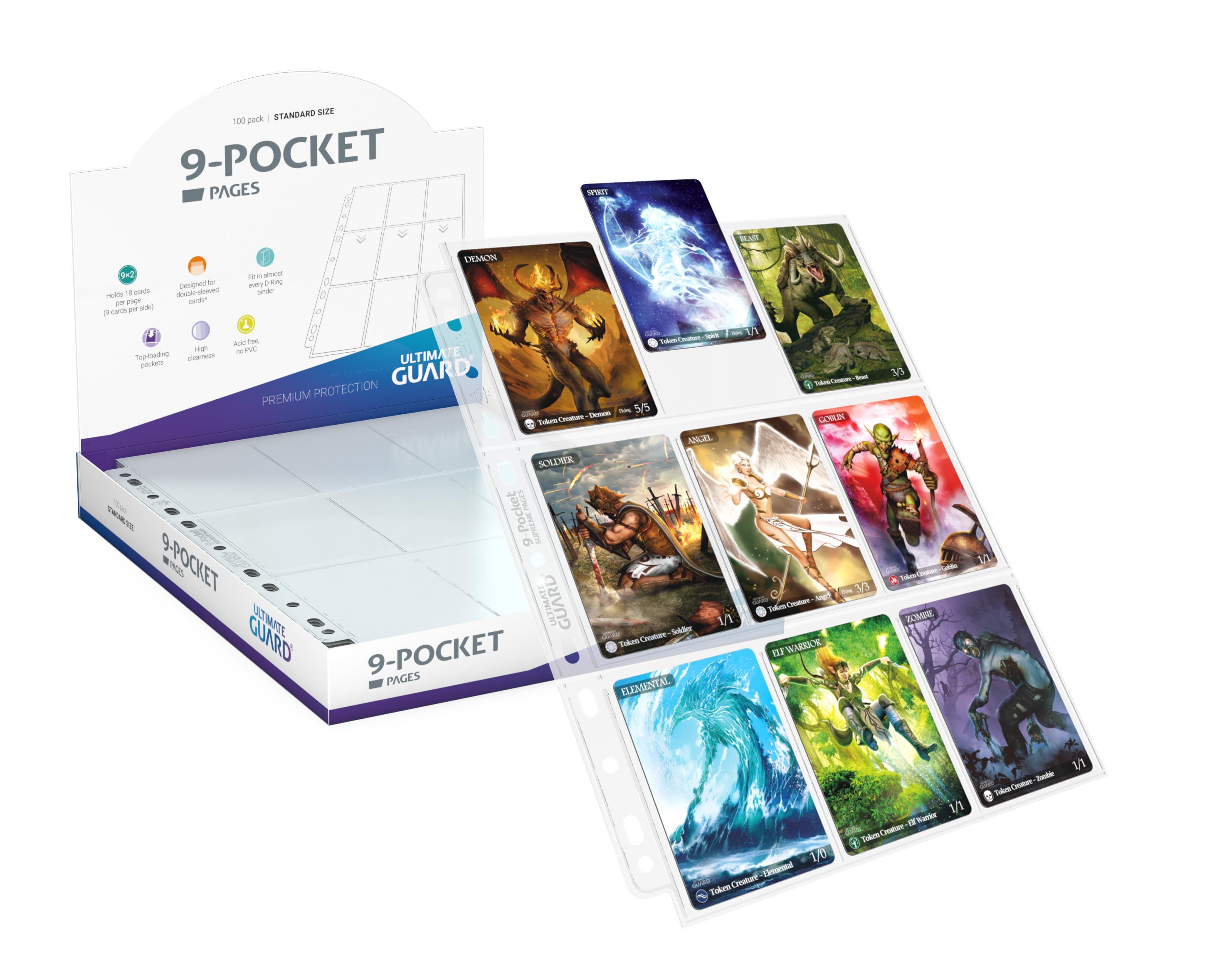 Hoja Ultimate Guard 9 bolsillos Blanco (18 cartas) - ¡De