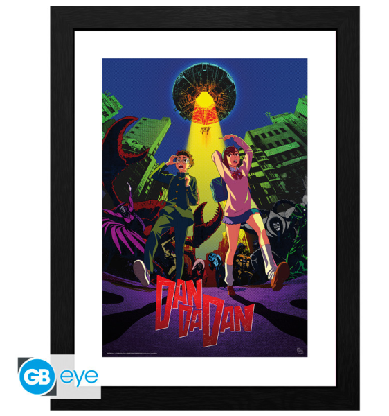 [POSTER] DAN DA DAN - Framed print "Cow abduction" (30x40)