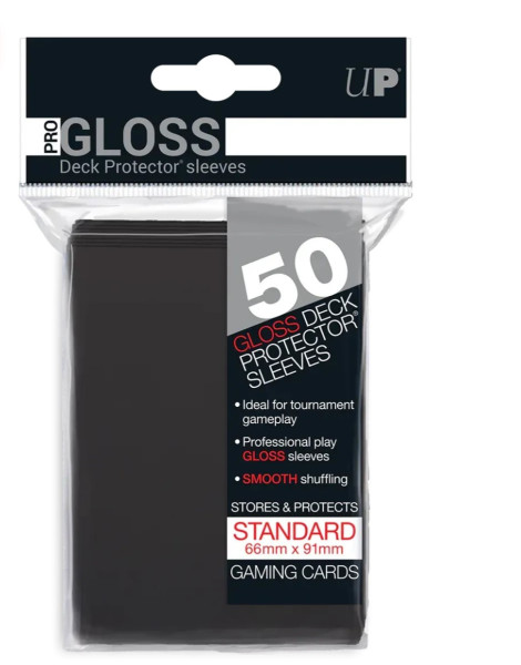 [Zubehör] Ultra Pro Gloss Deck Protector Sleeves 50 Standart Size Black