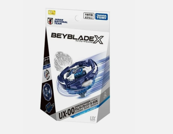 Takara Tomy Beyblade X | UX-00 Samurai Saber 5-60K Metal Coat: Samurai Blue