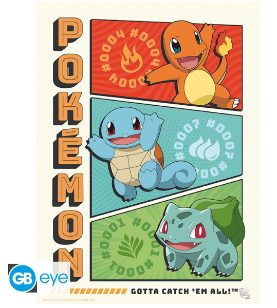 [POSTER] Pokemon - Starter Generation1 - (21x29,7)