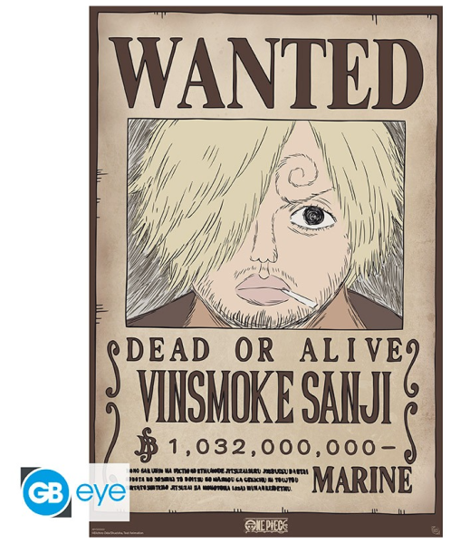 [POSTER] One Piece - Wanted Sanji - Maxiposter (91,5x61)