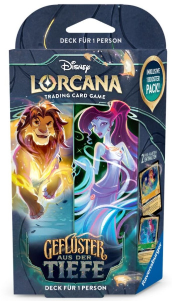 [DEU] Disney Lorcana - Geflüster aus der Tiefe - Starterdeck Bernstein / Smaragd - Simba