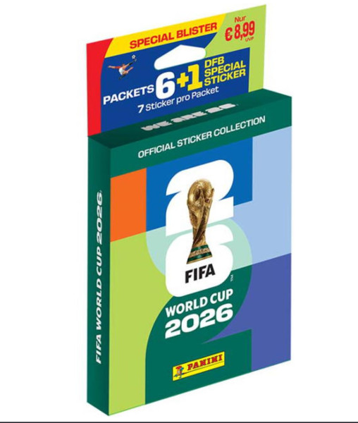 [Sport] Panini WM 2026 Fifa World Cup Sticker Eco Blister Version 1 6 Päkchen + 1 DFB Sticker