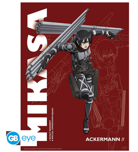 [POSTER] Attack on Titan - Mikasa - 52x38 - Chibi