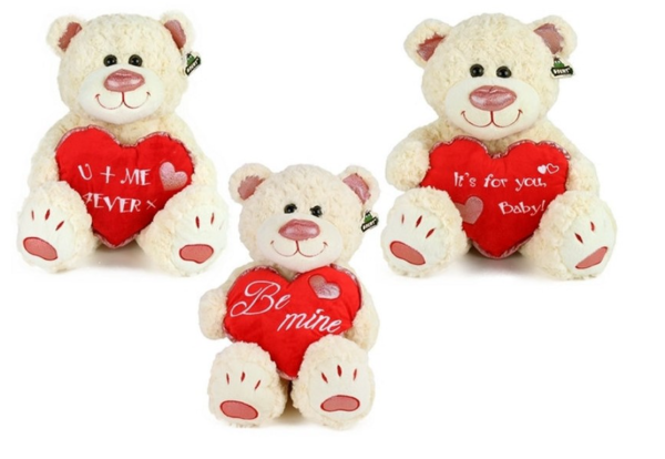 Plüsch - Valentinstagbär mit Herz - Zufällige Auswahl