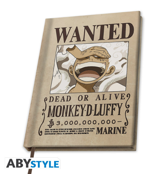 One Piece - Wanted Luffy - Notitzbuch