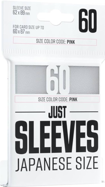 Just Sleeves - Japanese Size White (60 Sleeves)