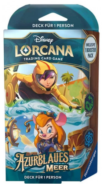 [DEU] Lorcana Azurblaues Meer Starter Deck - Smaragd & Saphir