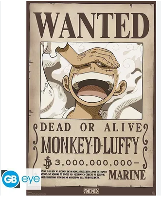 [POSTER] One Piece - Wanted Luffy Gear 5 - 52x38 - Chibi