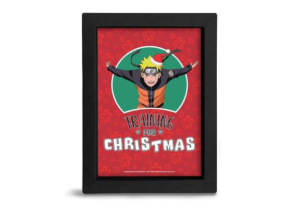 Naruto Shippuden Training for Christmas Bild mit Rahmen
