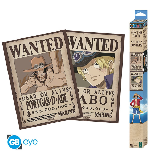 [POSTER] One Piece - Wanted Ace & Sabo - 52x38 - Chibi