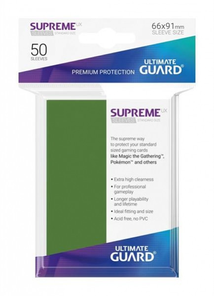 Supreme Sleeves Standard Size Slim UX Green (50)
