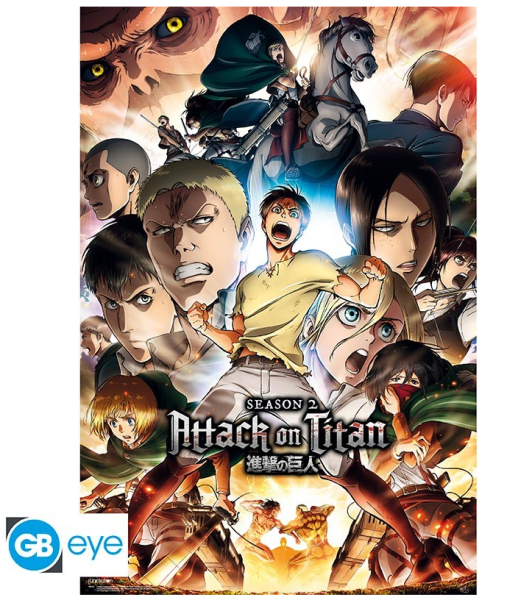 [POSTER] Attack on Titan - Key Art S2 - Maxiposter (91,5x61) #1