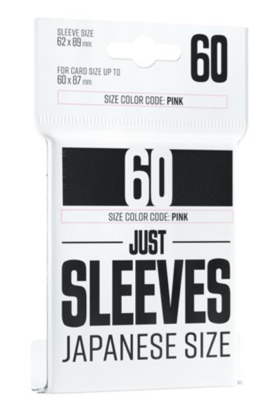 Just Sleeves - Japanese Size Black (60 Sleeves)