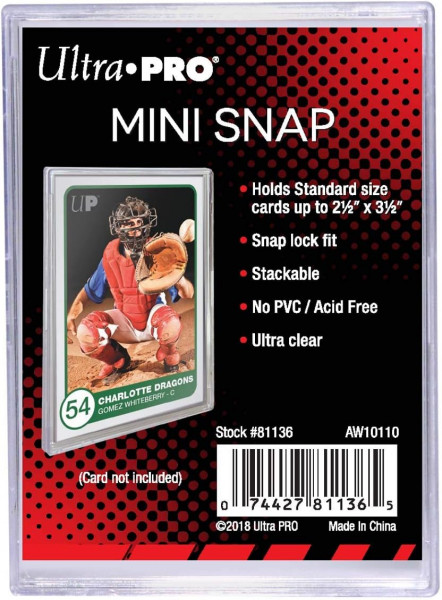 Ultra Pro Mini Snap Card Holder - Standard Size