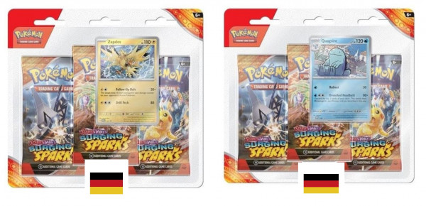 Pokemon Stürmische Funken Blister 3er Deutsch Diverse Auswal (Vorverkauf)