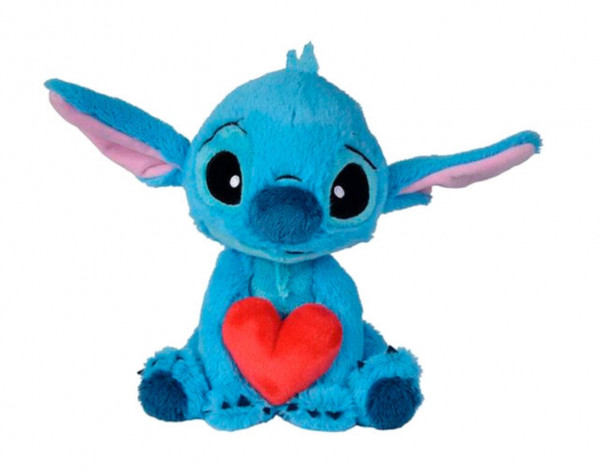 Disney Stitch heart plush toy 25cm Blau