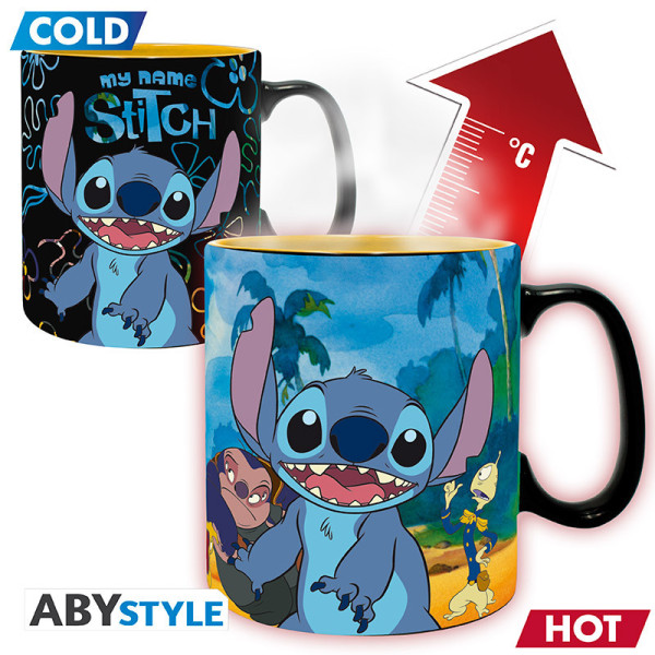 DISNEY - Mug Heat Change - 460 ml - Lilo & Stitch - cardboard