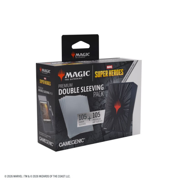 [Zubehör] Gamegenic Marvel Super Heroes Premium Double Sleeving Pack 105+ Black