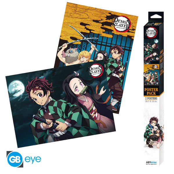 [POSTER] Demon Slayer - Posterset - Group & Duo - 52x38 - Chibi