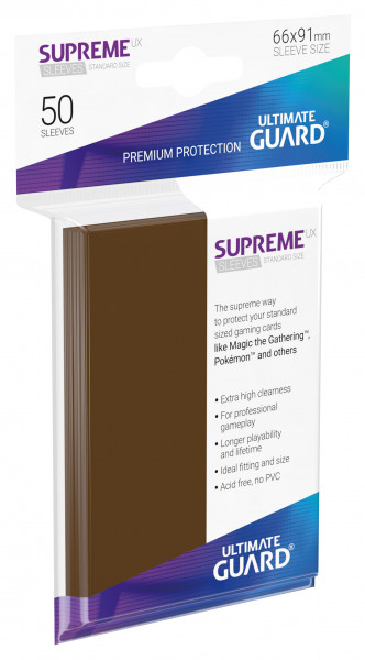 Supreme Sleeves Standard Size Slim UX Brown (50)