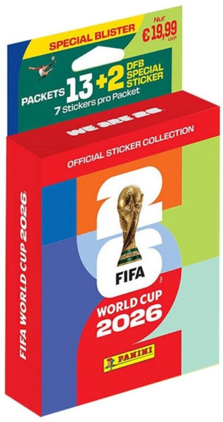 [Sport] Panini WM 2026 Fifa World Cup Sticker Eco Blister Version 2 13 Päkchen + 2 DFB Sticker