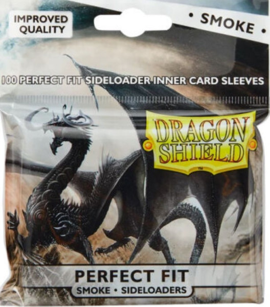 [Zubehör] Dragon Shield Standard Perfect Fit Sleeves - Smoke 100 Stück Sideload
