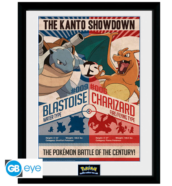 [POSTER] Pokemon - Framed print "Red V Blue" (30x40)