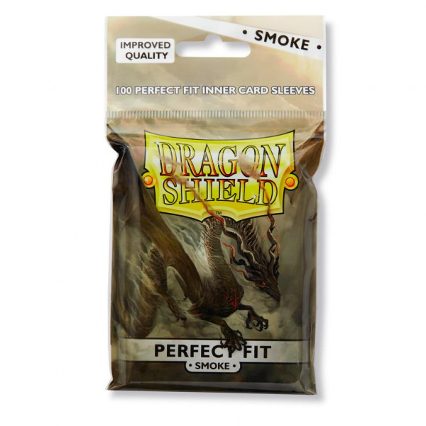 Dragon Shield Standard Perfect Fit Sleeves - Smoke (100 Sleeves)
