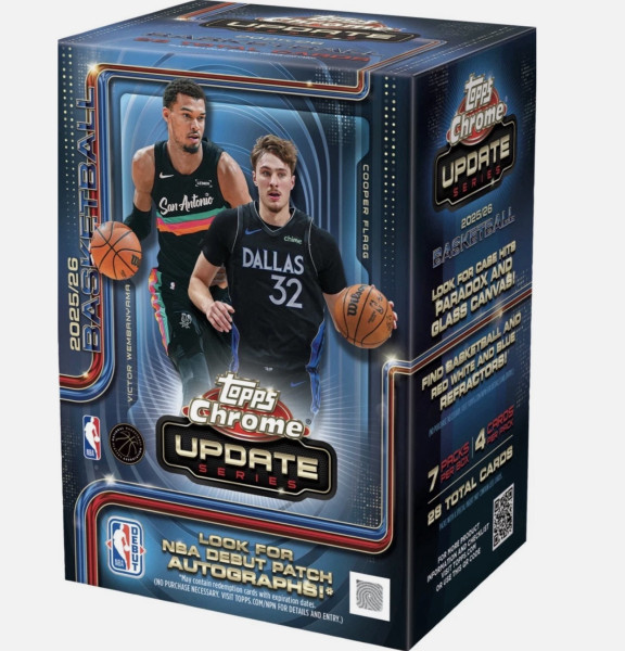 [ENG] Topps Chrome 2025/2026 Basketball Update Series Value Box (Max Bestellmenge 2 Stück)