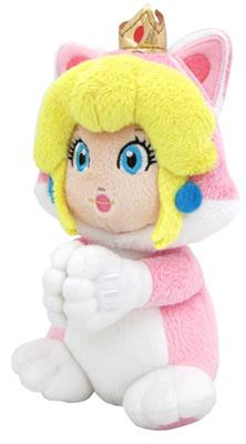 Nintendo Peach Cat Handmagnet-Plüschfigur, rosa, 17 cm