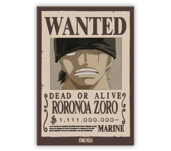 One Piece - Wanted Zoro - Magnet
