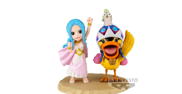 One Piece world collectable Log Series Nefeltari Vivi & Karoo figure 7cm