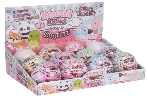 Kawaii Kuties - Überraschungskapsel - Schlüsselanhänger + Figur + Sticker