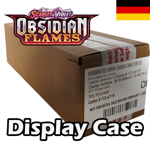 Pokemon Karmesin & Purpur 03 Obsidianflammen 36 Booster Display Case - Deutsch