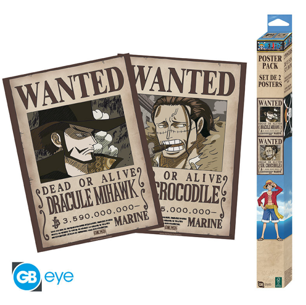 [POSTER] One Piece - Wanted Mihawk & Crocodile - 52x38 - Chibi