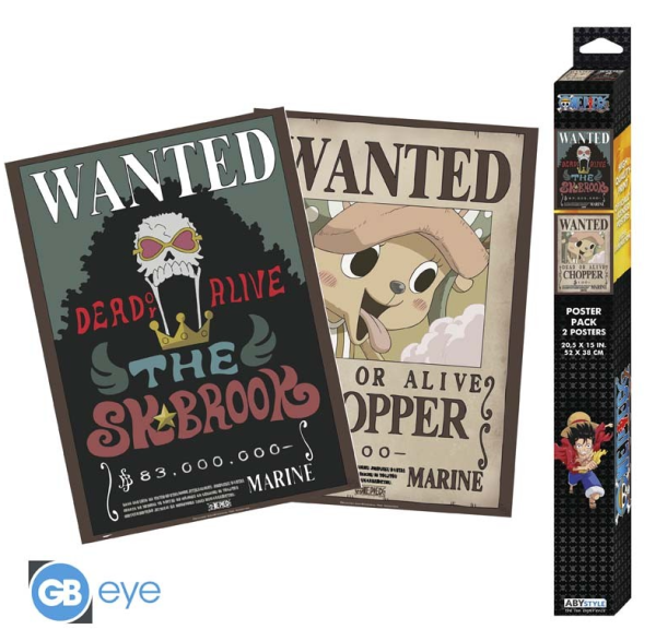 [POSTER] One Piece - Wanted Brook & Chopper - 52x38 - Chibi