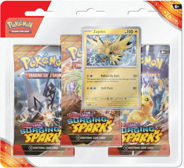 [ENG] Pokemon Surging Sparks 3 Pack Blister