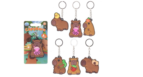 Capybara 2D PVC Schlüsselanhänger